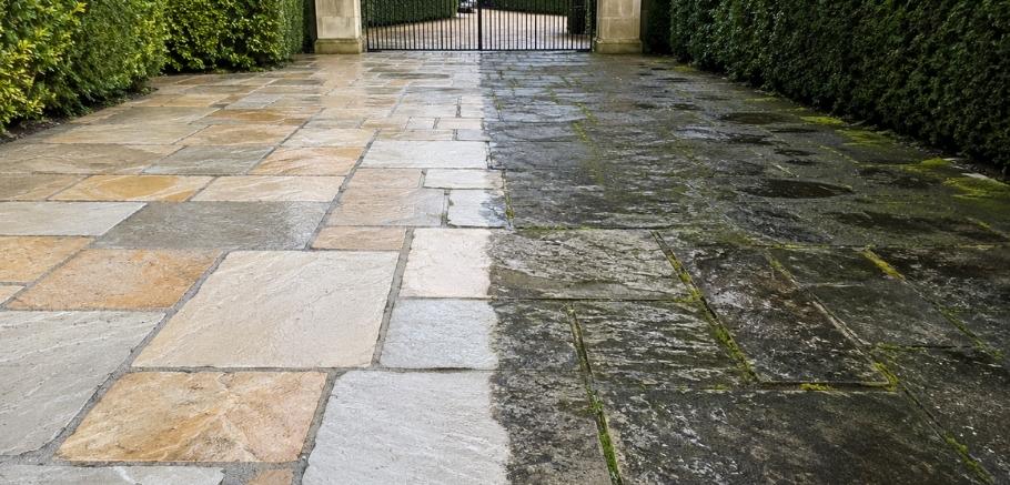 Natural Stone Driveway Cleaning for Flags, Setts and Cobbles